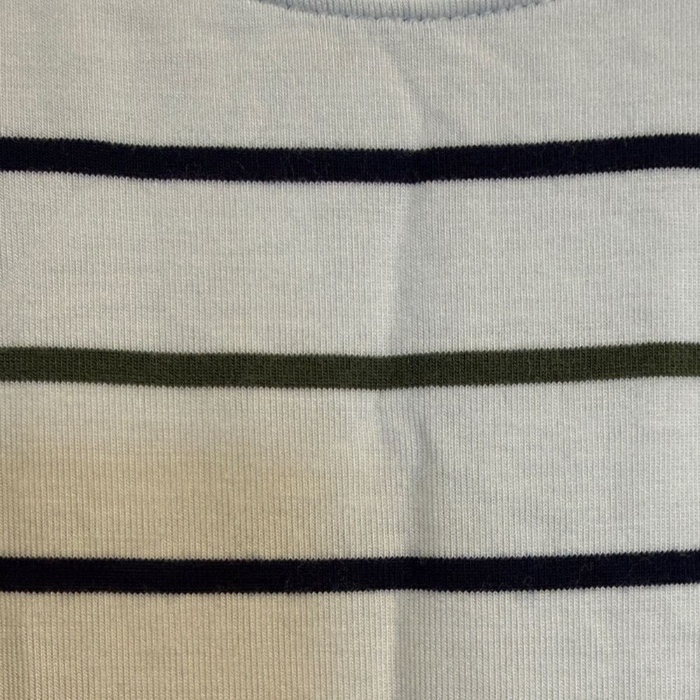 Chic Striped Tank Top in Black/Green and White - Picture 3 of 4